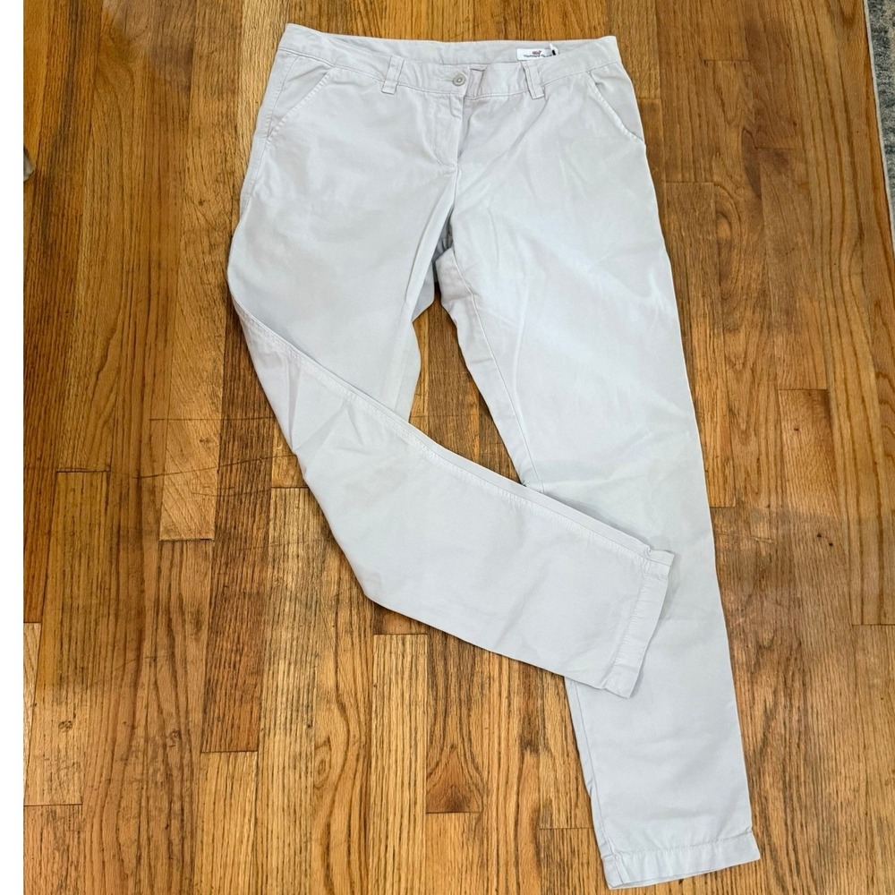 Vineyard Vines Womens Size 8 Pima Cotton Chino Pants Khaki Straight Leg